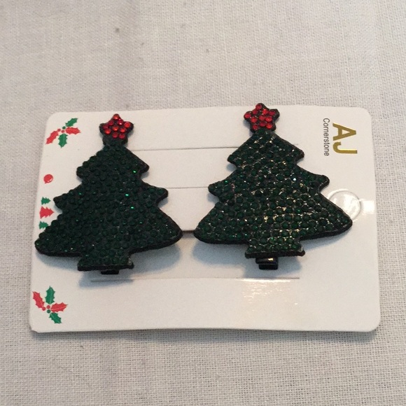 ๐NWT Glitter Rhinestone Holiday Hair Clips Sparkles A Closet Must Have๐ - Picture 2 of 7